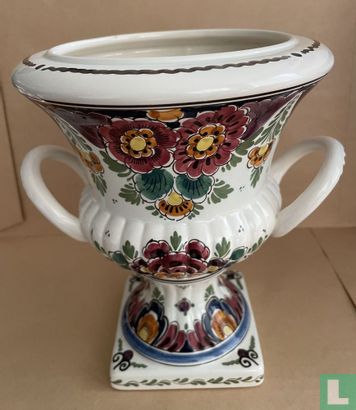 Delft Polychrome vase with two handles - Image 1