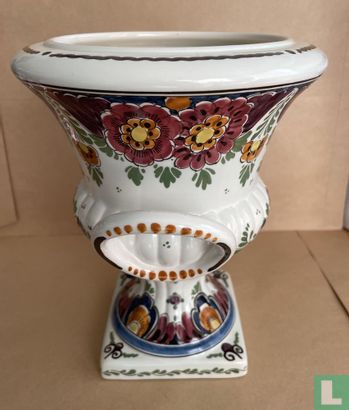Delft Polychrome vase with two handles - Image 3
