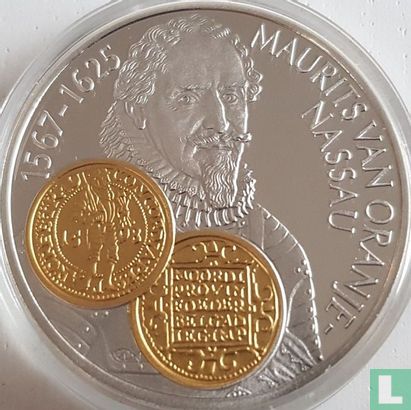Netherlands Antilles 10 gulden 2001 (PROOF) "Maurits of Orange-Nassau gold ducat" - Image 2