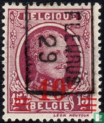 Roi Albert Ier, avec surcharge