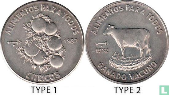 Cuba 5 pesos 1982 (type 2) "FAO - Food for all" - Image 3