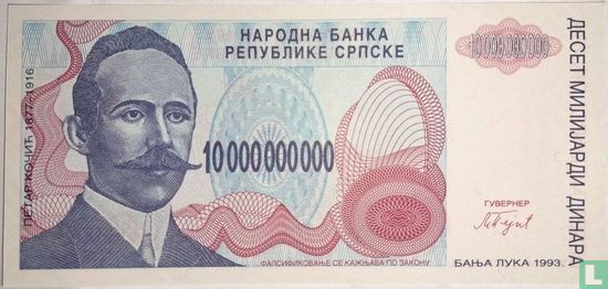 Bosnië en Herzegovina - Republika Srpska 10000000000 Dinara - Afbeelding 1