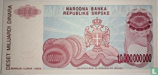 Bosnië en Herzegovina - Republika Srpska 10000000000 Dinara - Afbeelding 2