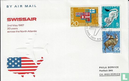 Swissair-Flug 20 Jahre Nordatlantik