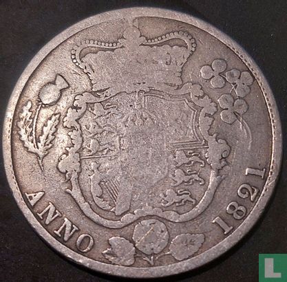 Royaume-Uni ½ crown 1821 - Image 1