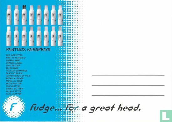 Fudge "... For a great head" - Paintbox Hairsprays - Afbeelding 2