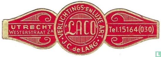 „LACO"Verlichtings-en Luxe art. J.C. de Lang - Utrecht Westerstraat 2A - Tel. 15164 (030) - Afbeelding 1