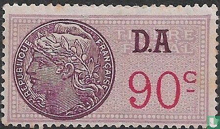 France timbre fiscal - Daussy 1936 (0,90F) - Afbeelding 2
