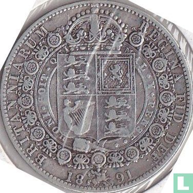 Verenigd Koninkrijk ½ crown 1891 - Afbeelding 1