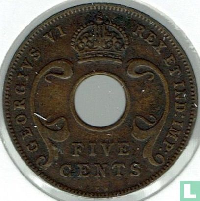 Oost-Afrika 5 cents 1939 (KN) - Afbeelding 2