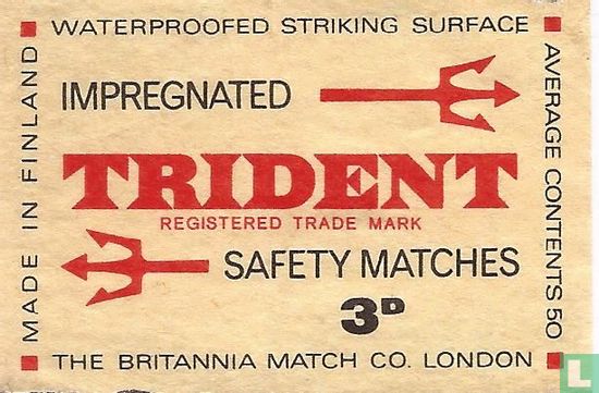 Impregnated Trident Safety Matches