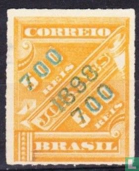 Timbre, surcharge 1898 sur timbre pour journaux