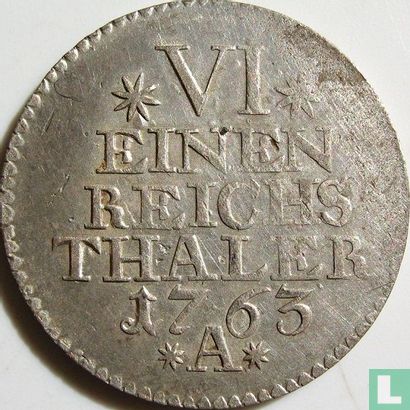 Prussia 1/6 thaler 1763 (A) - Image 1