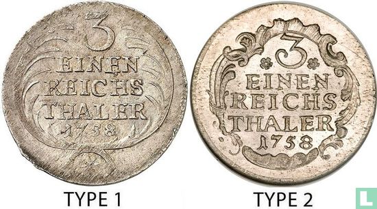 Prusse 1/3 thaler 1758 (type 2) - Image 3