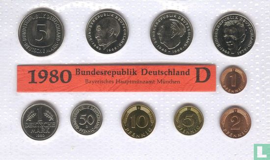 Duitsland jaarset 1980 (D) - Afbeelding 1