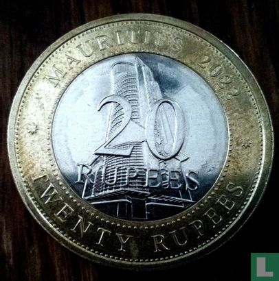 Mauritius 20 rupee 2022 - Afbeelding 1