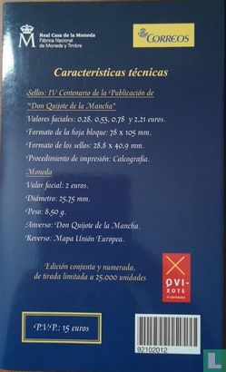 Spanien 2 Euro 2005 (Stamps & Folder) "400th anniversary of the first edition of Don Quixote de La Mancha" - Bild 3