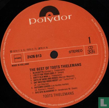 The best of Toots Thielemans - Afbeelding 3