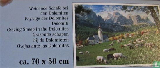 Grazende schapen bij de Dolomieten - Image 2