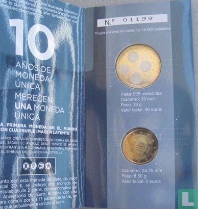 Spain mint set 2012 "10 years of euro cash" - Image 2