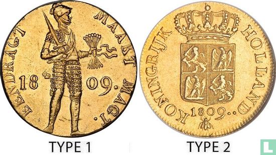 Nederland 1 dukaat 1809 (type 1) - Afbeelding 3