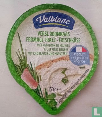 Valblanc fromage frais aïl et fines herbes.