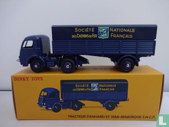 DINKY TOYS TRACTEUR PANHARD ET SEMI REMORQUE SNCF 575 rare JANTES