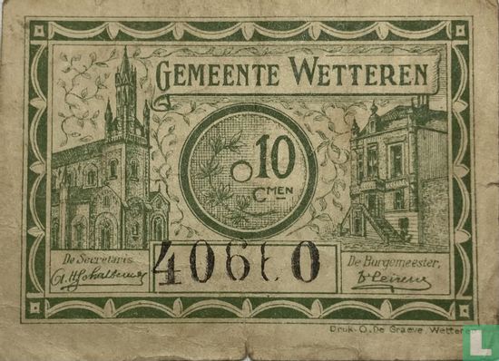 Wetteren 10 Centimes 1918 - Bild 1