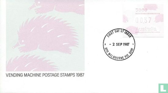 Stachelschwein-Unterdruck, mit Postleitzahlenaufdruck