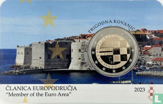 Croatie 2 euro 2023 (coincard) "Introduction of the euro as the official currency of Croatia" - Image 1