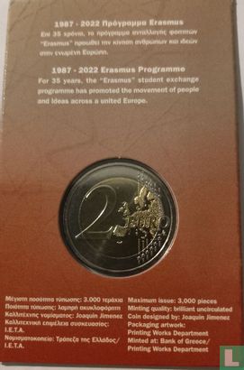 Grèce 2 euro 2022 (coincard) "35 years Erasmus Programme" - Image 2