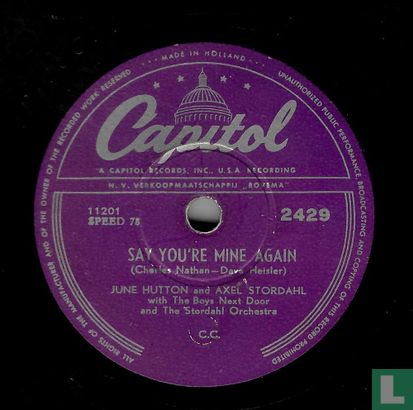 Say You're Mine Again - Image 1