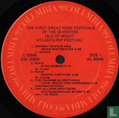 The First Great Rock Festivals Of The Seventies - Isle Of Wight / Atlanta Pop Festival - Afbeelding 3