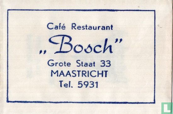Café Restaurant "Bosch" - Bild 1