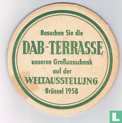 Besuchen Sie die DAB-Terrasse unseren Grossausschank auf der Weltausstellung Brüssel 1958 - Afbeelding 2