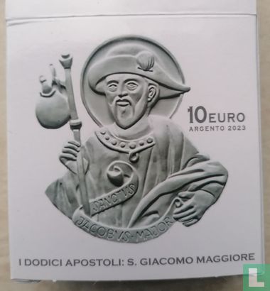 Vatican 10 euro 2023 (PROOF) "Saint James the Greater" - Image 3