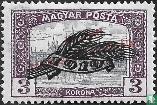 Parliament building with double overprint