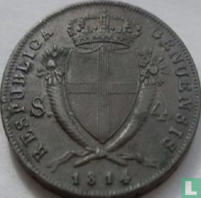 Genoa 4 soldi 1814 - Image 1
