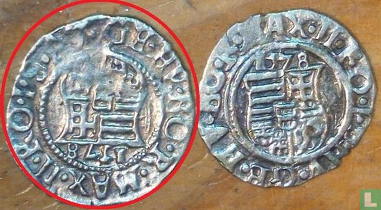 Hungary 1 denár 1578 (coin alignment) - Image 3