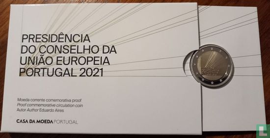 Portugal 2 euro 2021 (PROOF - folder) "Portuguese Presidency of the European Union Council" - Afbeelding 1