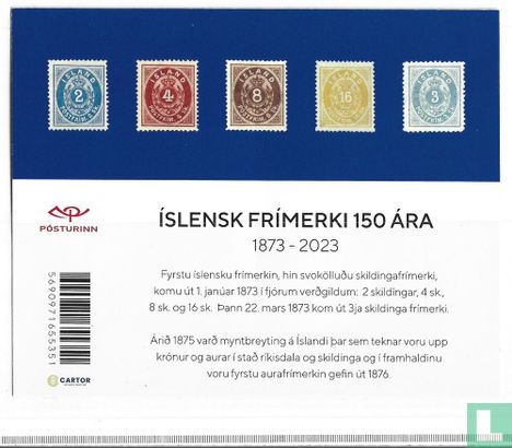 150 jaar sinds de eerste postzegel werd uitgegeven in IJsland - Afbeelding 2