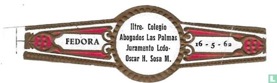 Iltre. Colegio Abogados Las Palmas Juramento Lcdo. Oscar H. Sosa M. - 16-5-62 - Fedora - Image 1
