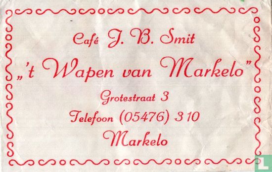 Café J.B. Smit " 't Wapen van Markelo" - Image 1