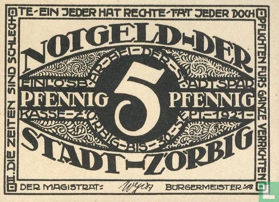 Zörbig, Stadt - 5 Pfennig (II) ND (1921) - Bild 1