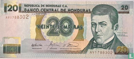 Honduras 20 Lempiras - Image 1