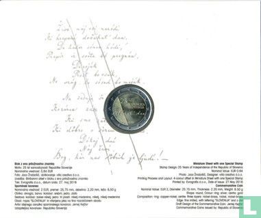 Slovenië 2 euro 2016 (stamp & folder) "25th anniversary of Independence" - Afbeelding 3