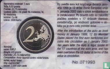 Slovenië 2 euro 2012 (coincard) "10 years of euro cash" - Afbeelding 2
