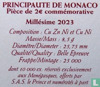 Monaco 2 euro 2023 (PROOF) "100th anniversary Birth of Prince Rainier III" - Afbeelding 4