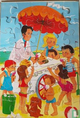 IJscoman met kinderen op strand - Afbeelding 3