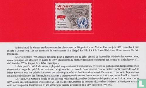 Monaco 2 Euro 2013 (Stamp & Folder) "20th anniversary Admission to the United Nations" - Bild 2